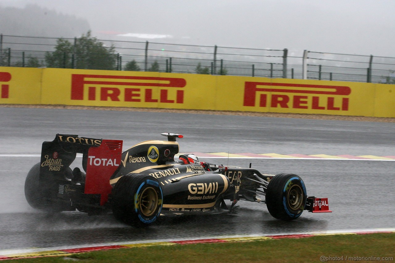 GP BELGIO, 31.08.2012- Prove Libere 1, Kimi Raikkonen (FIN) Lotus F1 Team E20 