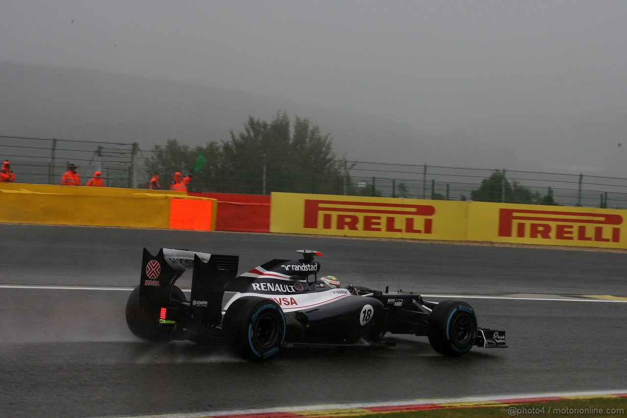 GP BELGIO, 31.08.2012- Prove Libere 1, Pastor Maldonado (VEN) Williams F1 Team FW34 