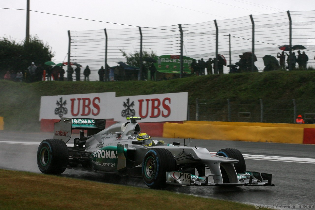 GP BELGIO, 31.08.2012- Prove Libere 1, Nico Rosberg (GER) Mercedes AMG F1 W03 