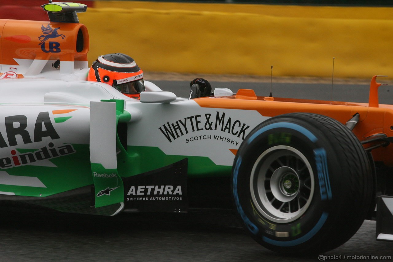 GP BELGIO, 31.08.2012- Prove Libere 1, Nico Hulkenberg (GER) Sahara Force India F1 Team VJM05 