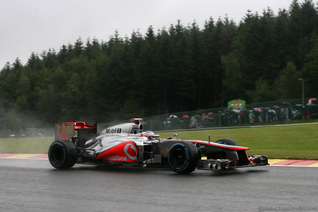 GP BELGIO, 31.08.2012- Prove Libere 1, Jenson Button (GBR) McLaren Mercedes MP4-27 