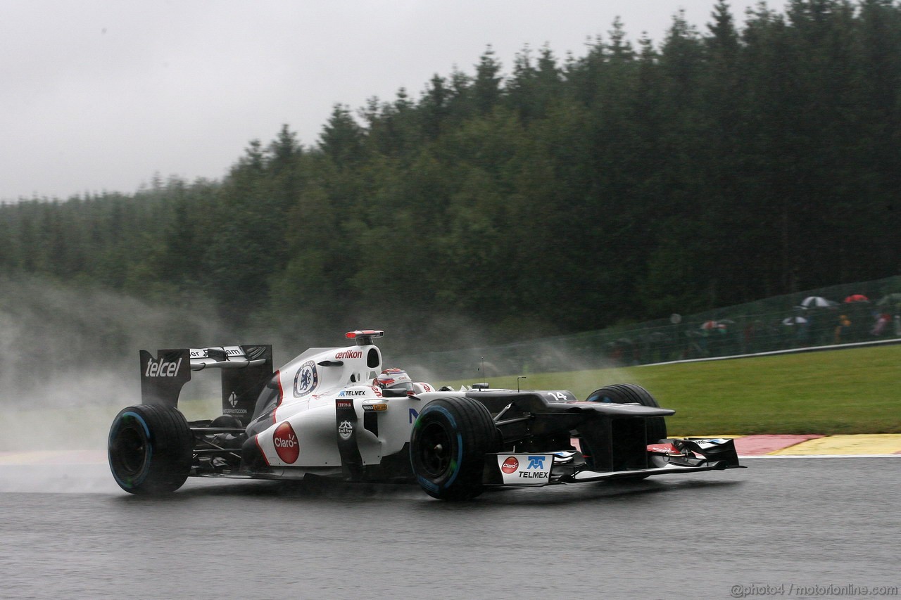 GP BELGIO, 31.08.2012- Prove Libere 1, Sergio Prez (MEX) Sauber F1 Team C31 