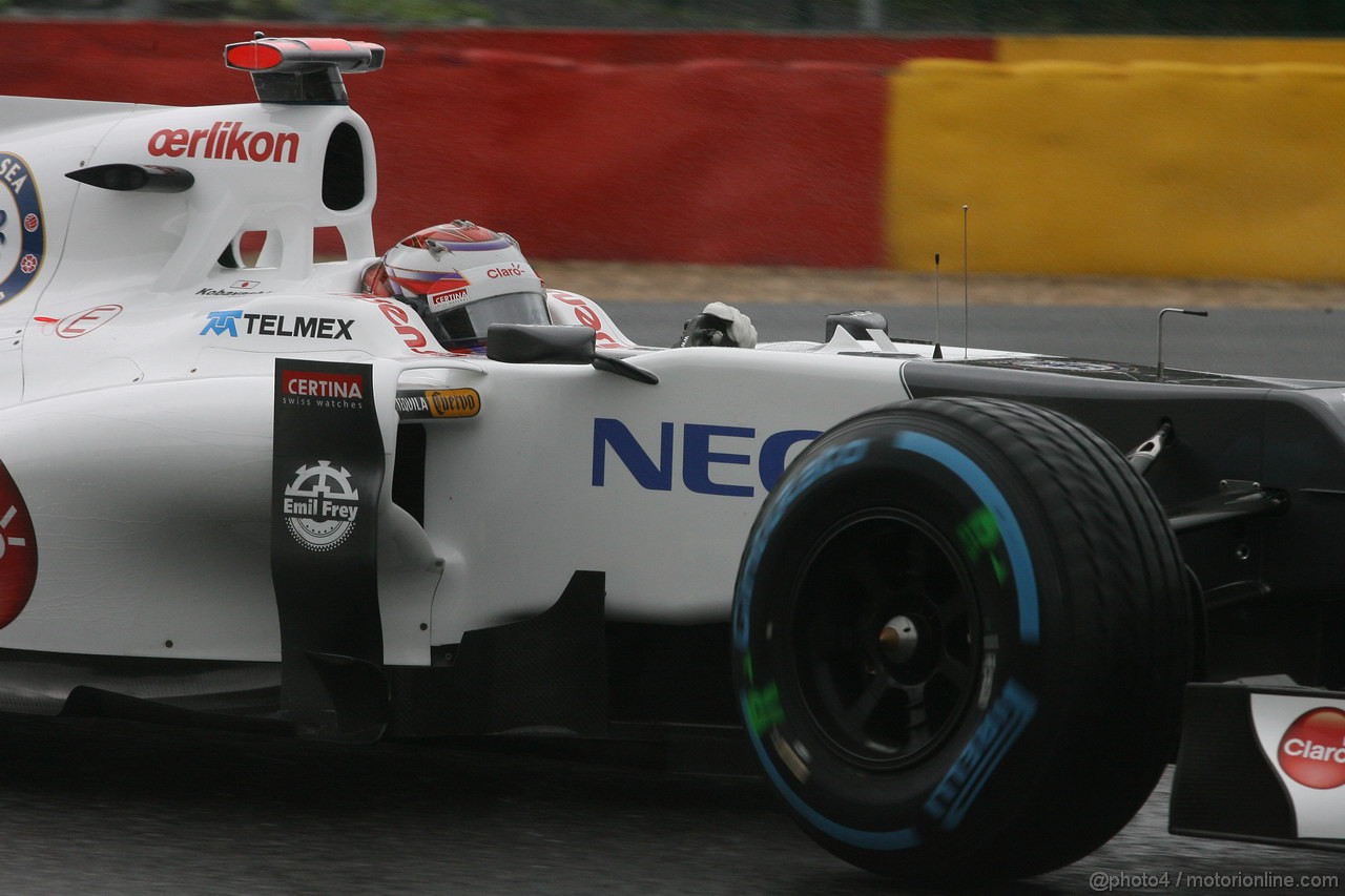 GP BELGIO, 31.08.2012- Prove Libere 1, Kamui Kobayashi (JAP) Sauber F1 Team C31 