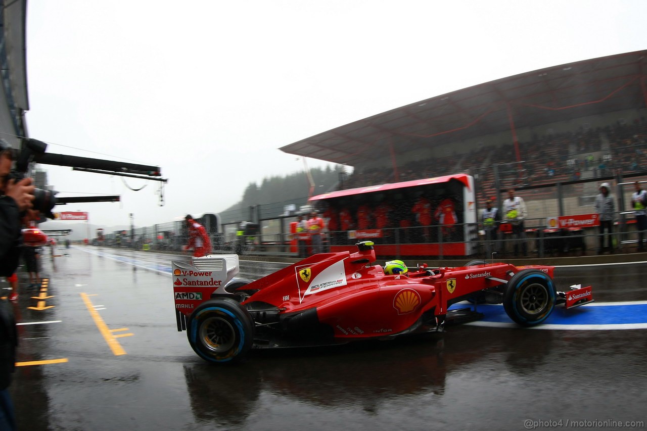 GP BELGIO, 31.08.2012- Prove Libere 1, Felipe Massa (BRA) Ferrari F2012 