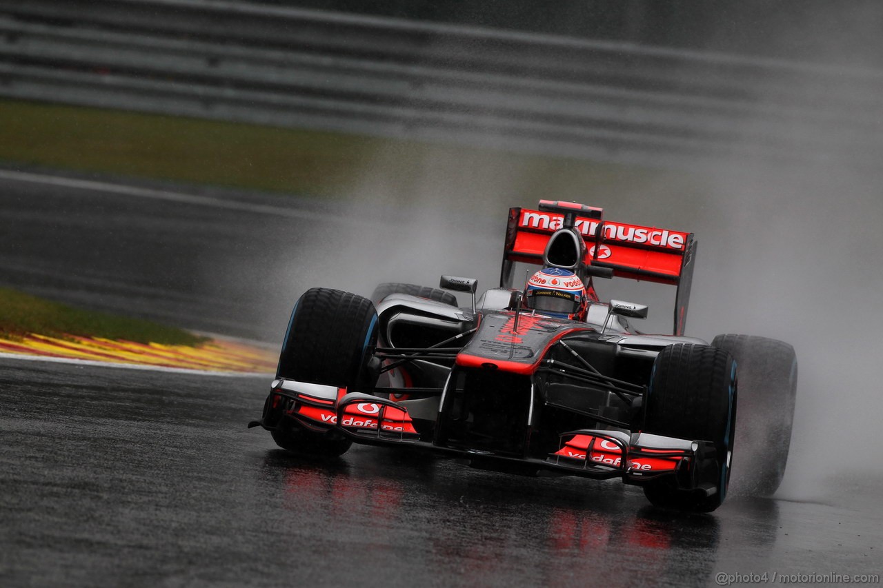 GP BELGIO, 31.08.2012- Prove Libere 2, Jenson Button (GBR) McLaren Mercedes MP4-27 