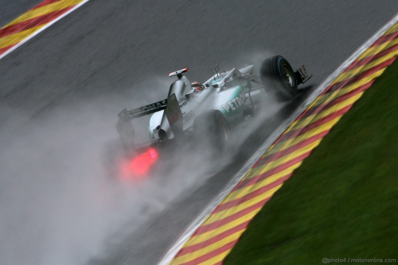 GP BELGIO, 31.08.2012- Prove Libere 2, Michael Schumacher (GER) Mercedes AMG F1 W03 
