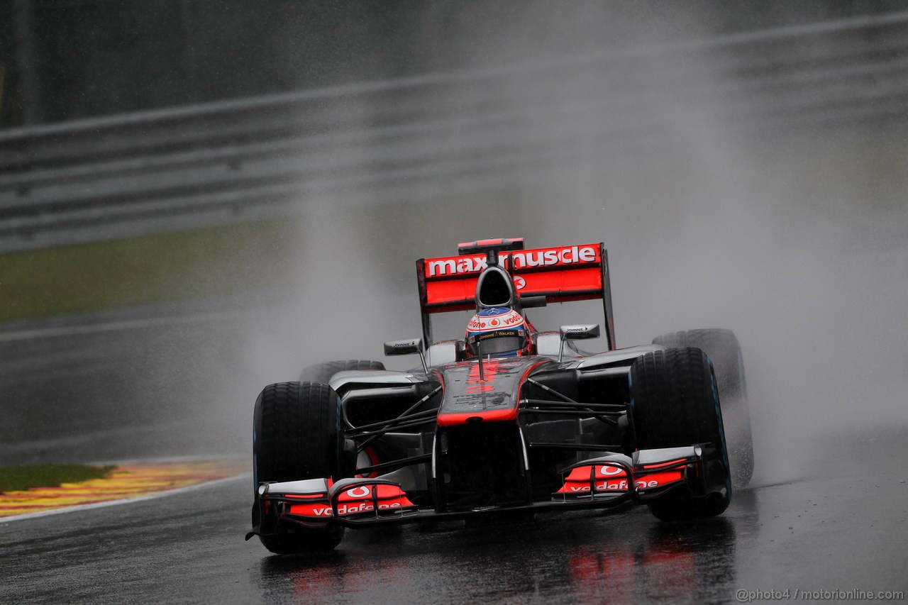 GP BELGIO, 31.08.2012- Prove Libere 2, Jenson Button (GBR) McLaren Mercedes MP4-27 