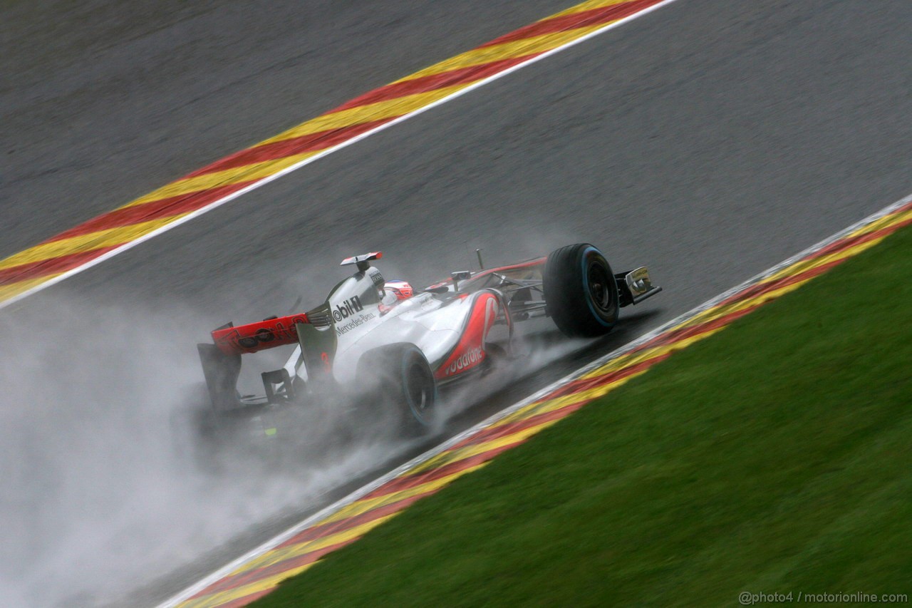 GP BELGIO, 31.08.2012- Prove Libere 2, Jenson Button (GBR) McLaren Mercedes MP4-27 