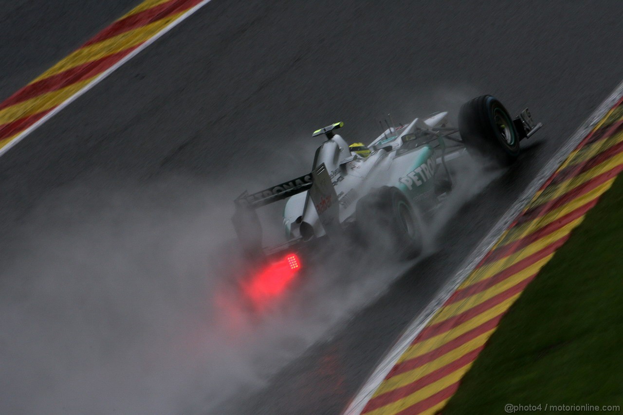 GP BELGIO, 31.08.2012- Prove Libere 2, Nico Rosberg (GER) Mercedes AMG F1 W03 