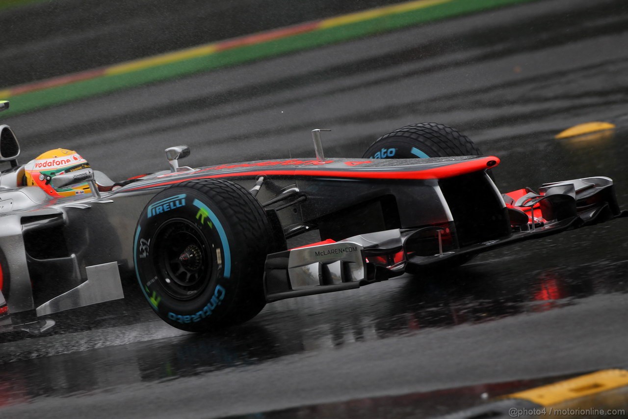 GP BELGIO, 31.08.2012- Prove Libere 2, Lewis Hamilton (GBR) McLaren Mercedes MP4-27 