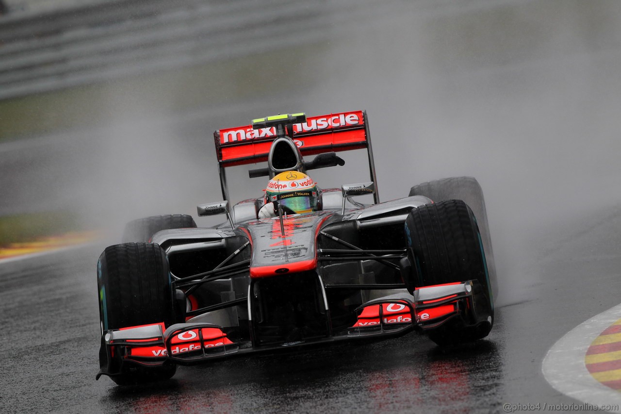 GP BELGIO, 31.08.2012- Prove Libere 2, Lewis Hamilton (GBR) McLaren Mercedes MP4-27 