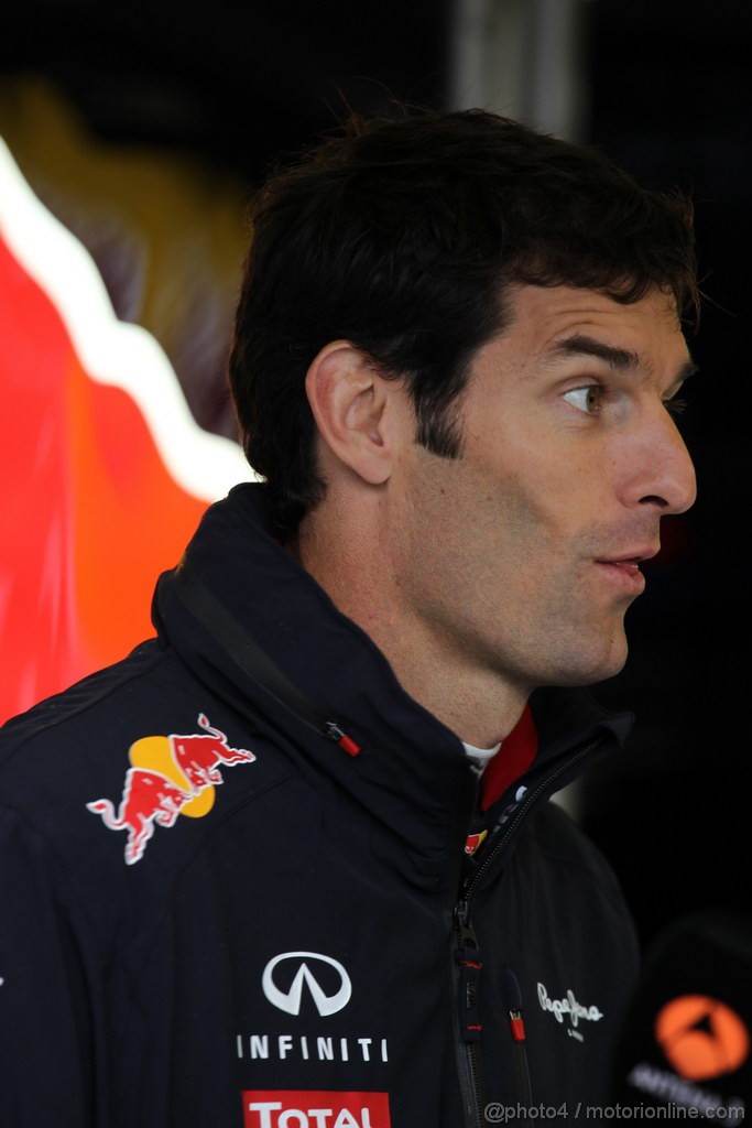 GP BELGIO, 31.08.2012- Prove Libere 2, Mark Webber (AUS) Red Bull Racing RB8