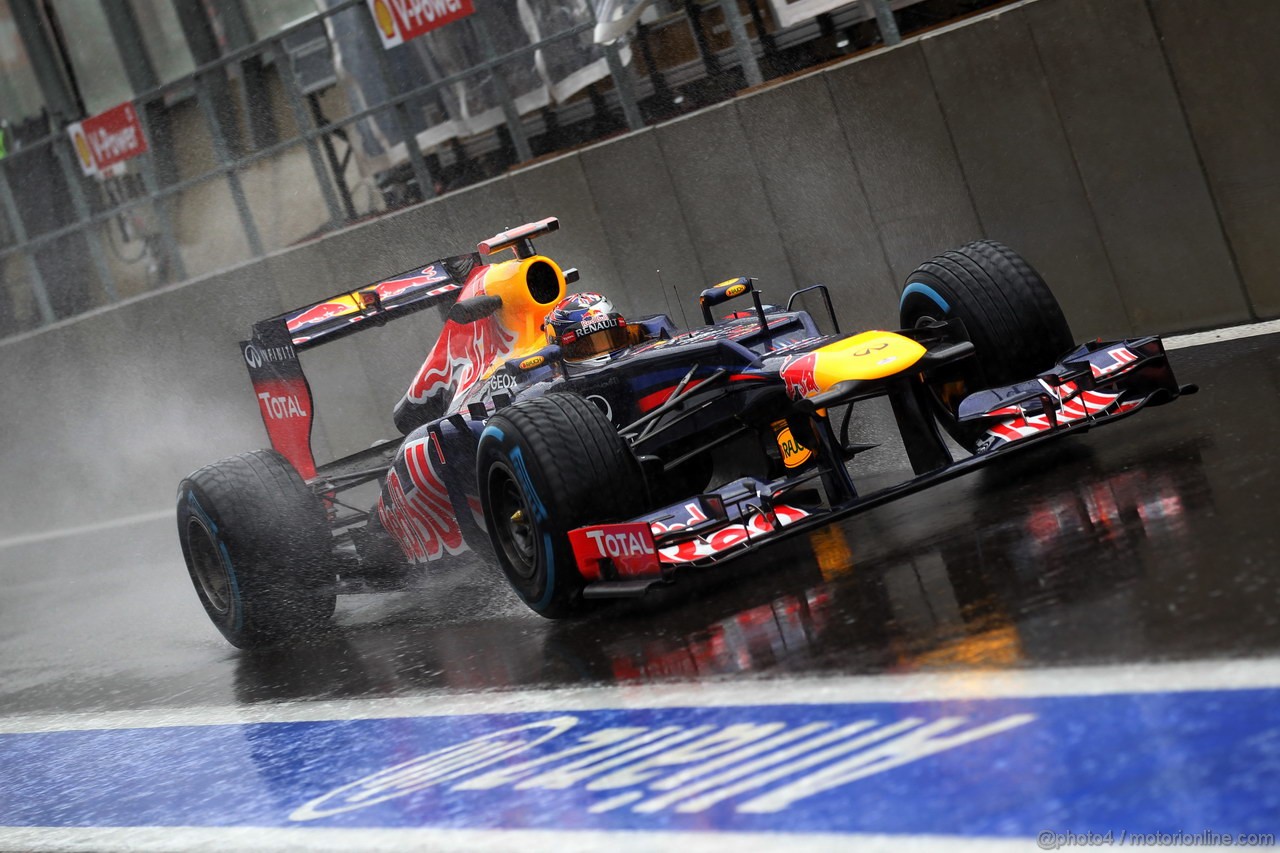 GP BELGIO, 31.08.2012- Prove Libere 2, Sebastian Vettel (GER) Red Bull Racing RB8 