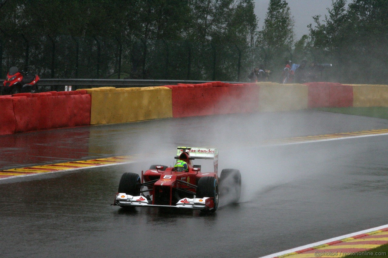 GP BELGIO, 31.08.2012- Prove Libere 2, Felipe Massa (BRA) Ferrari F2012 