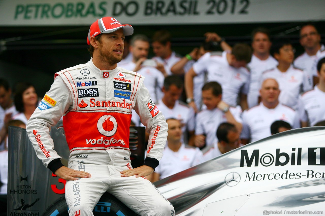 GP BRASILE, 25.11.2012- Jenson Button (GBR) McLaren Mercedes MP4-27 