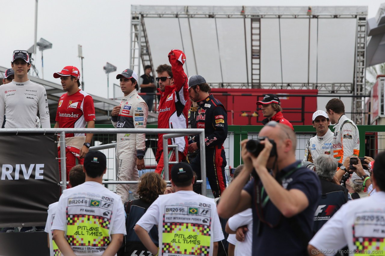 GP BRASILE, 25.11.2012- Fernando Alonso (ESP) Ferrari F2012 