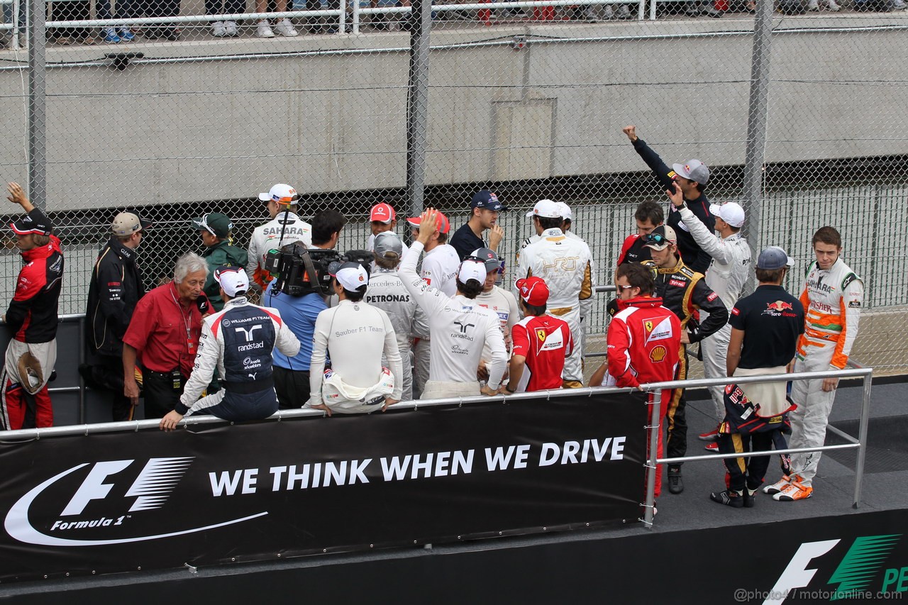 GP BRASILE, 25.11.2012- drivers parade