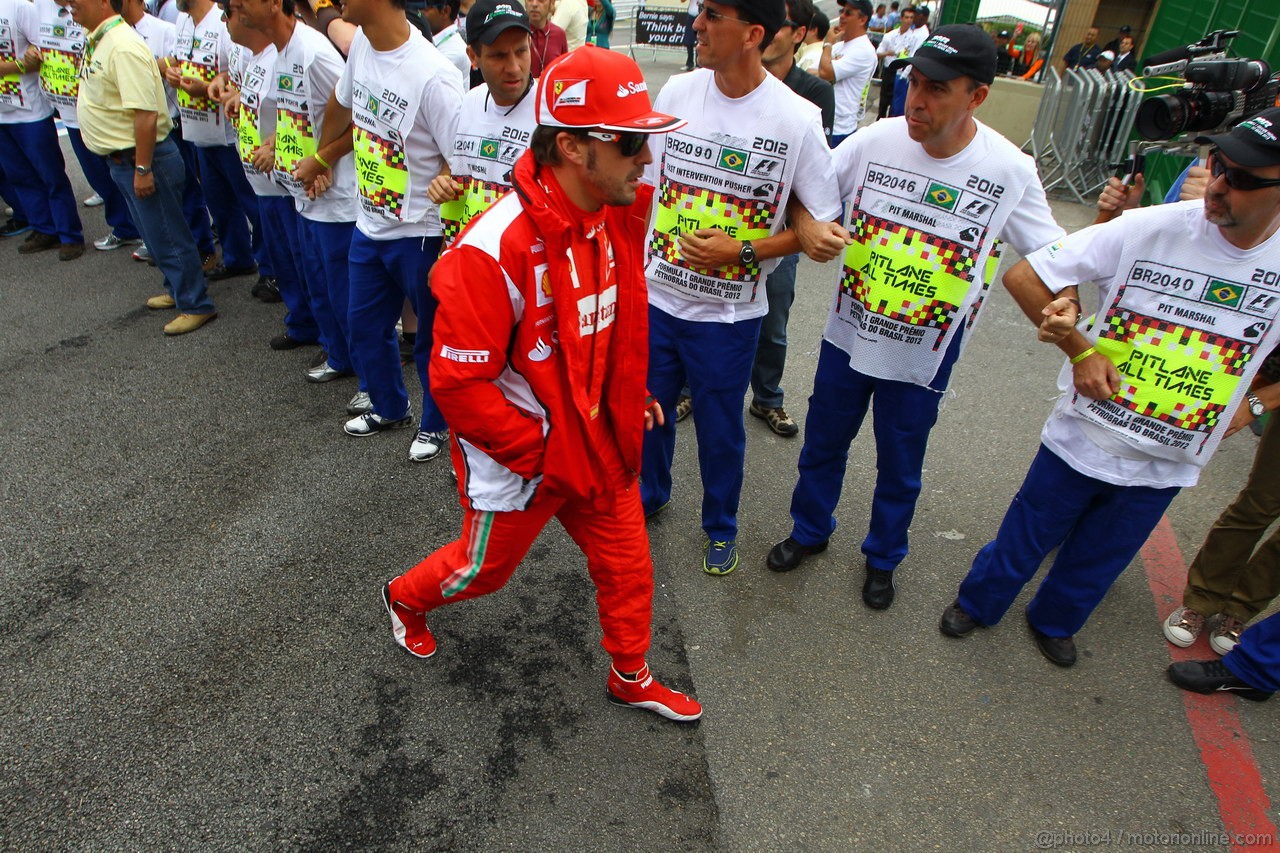 GP BRASILE, 25.11.2012- Fernando Alonso (ESP) Ferrari F2012 