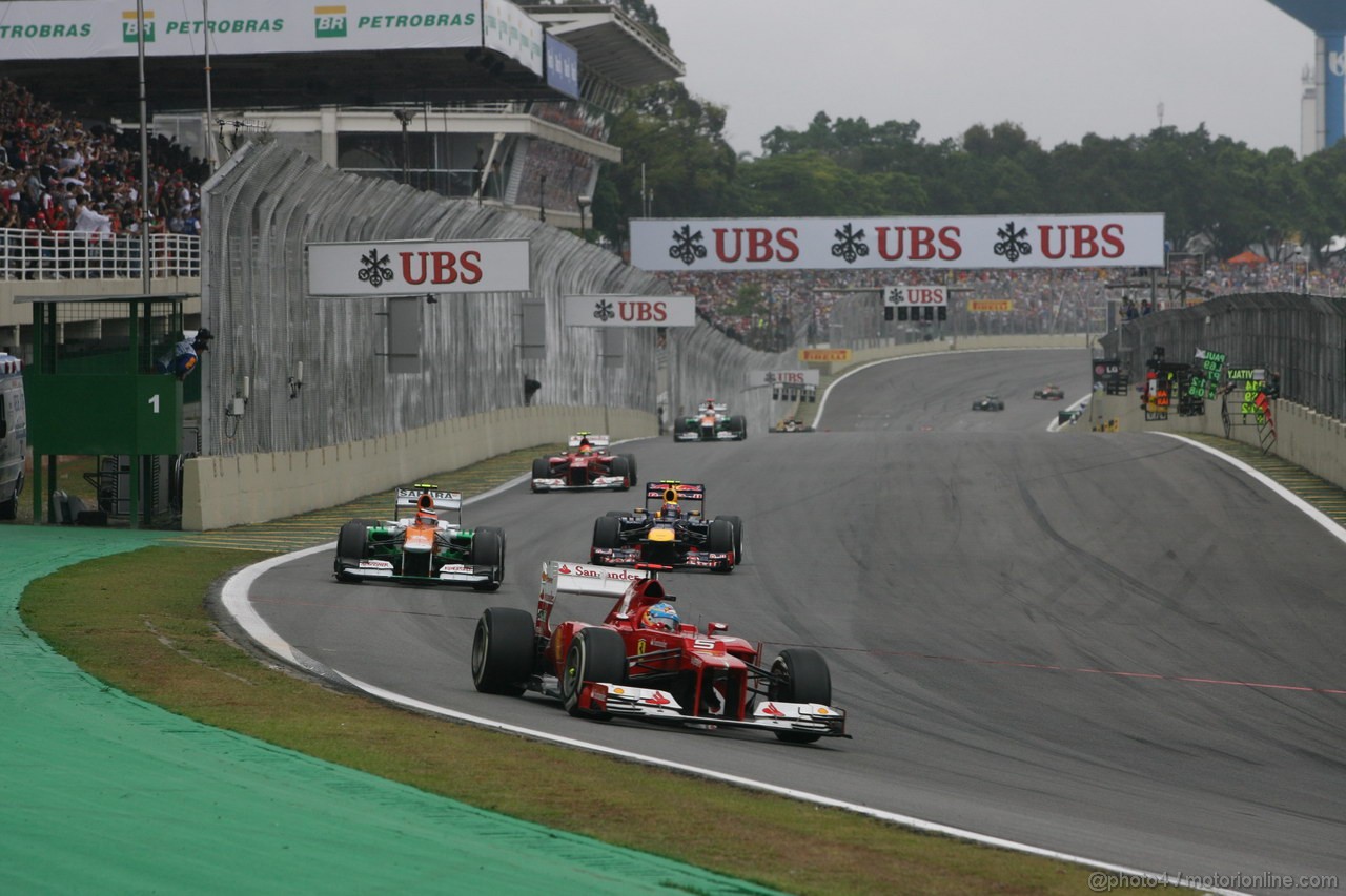 GP BRASILE, 25.11.2012- Gara, Fernando Alonso (ESP) Ferrari F2012 