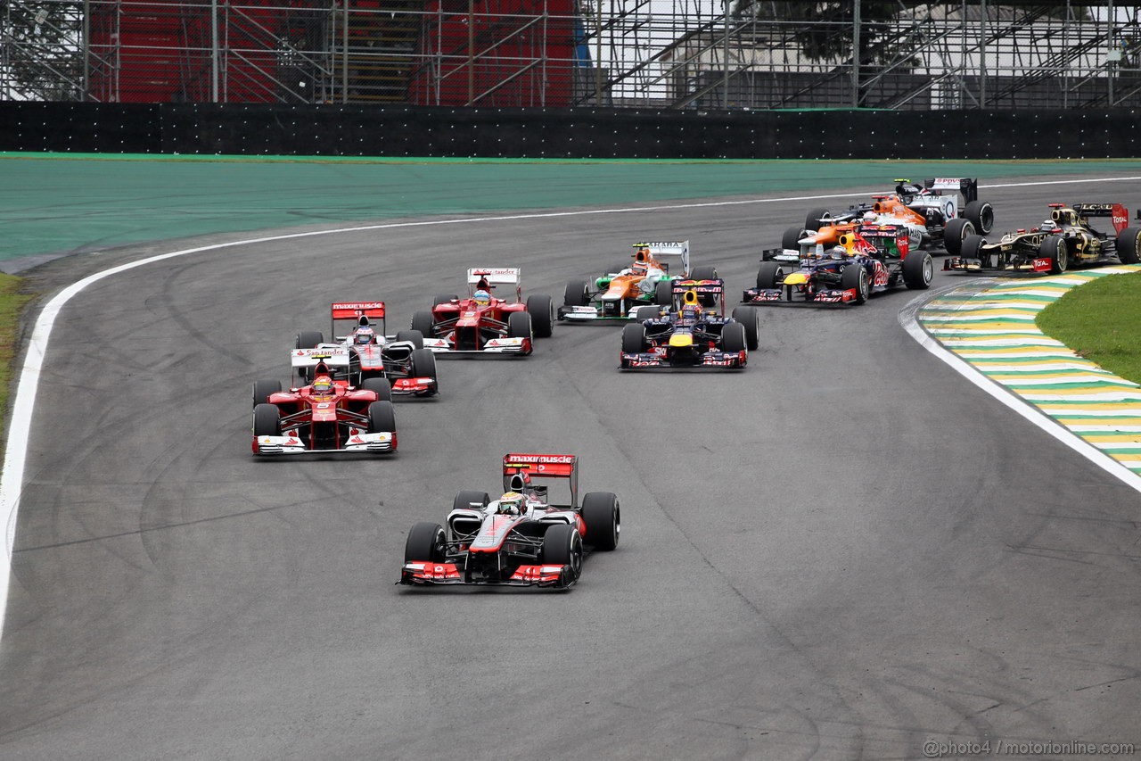 GP BRASILE, 25.11.2012- Gara, Start of the race 