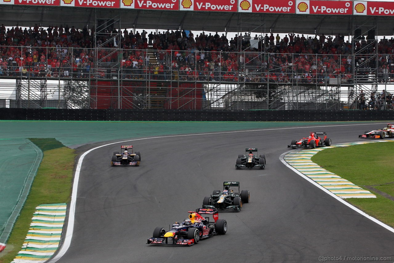 GP BRASILE, 25.11.2012- Gara, Sebastian Vettel (GER) Red Bull Racing RB8 