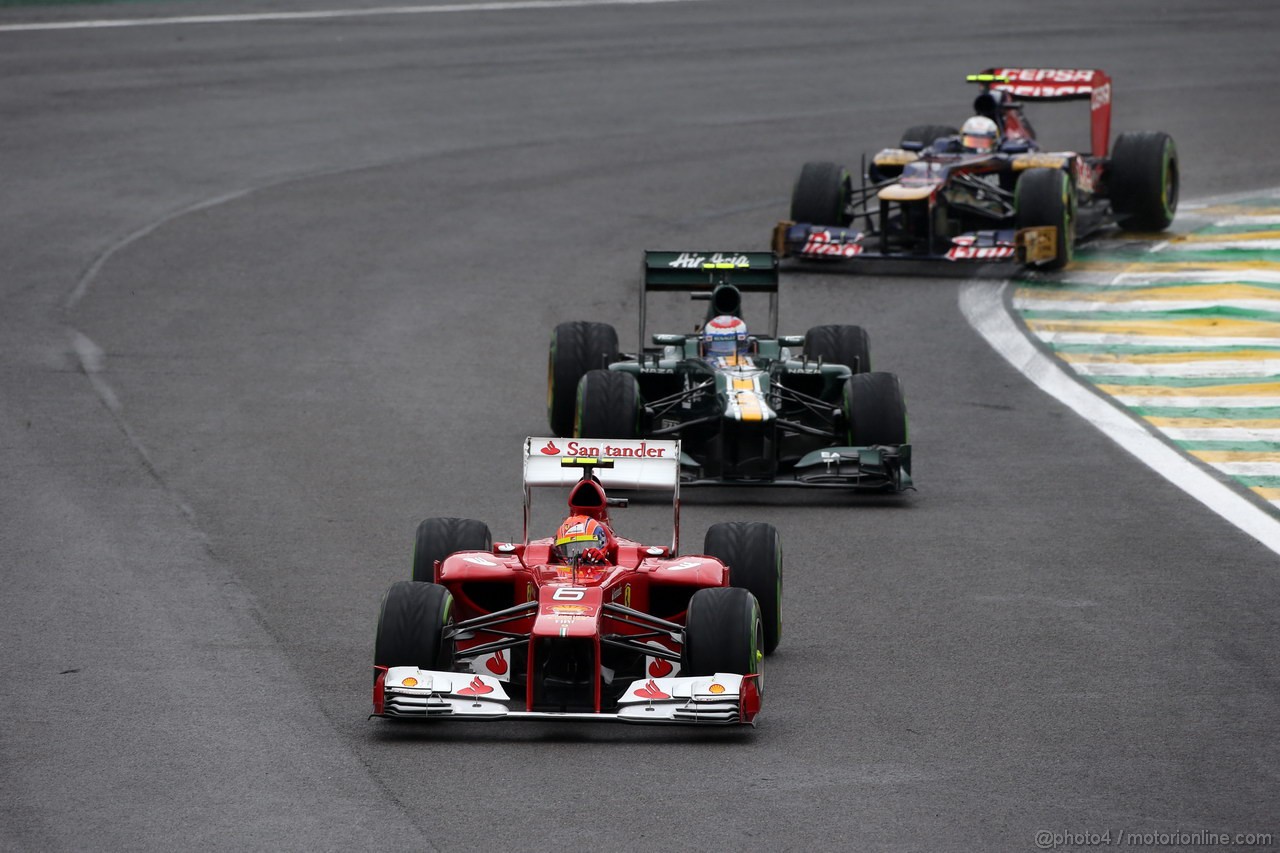 GP BRASILE, 25.11.2012- Gara, Felipe Massa (BRA) Ferrari F2012 