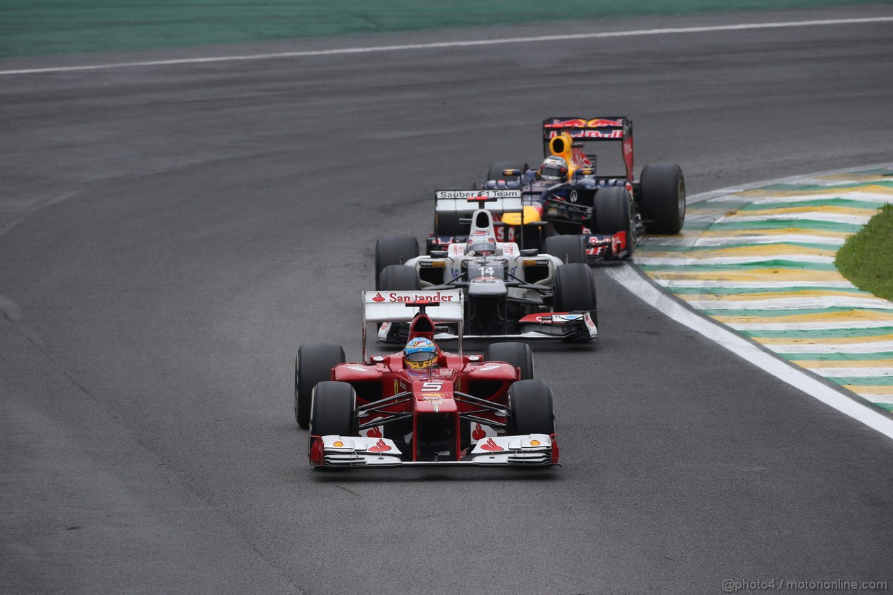 GP BRASILE, 25.11.2012- Gara, Fernando Alonso (ESP) Ferrari F2012 
