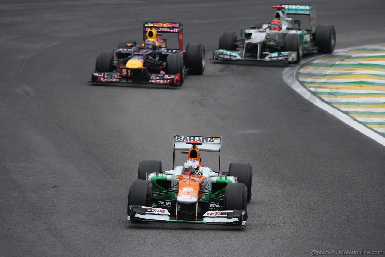 GP BRASILE, 25.11.2012- Gara, Paul di Resta (GBR) Sahara Force India F1 Team VJM05 
