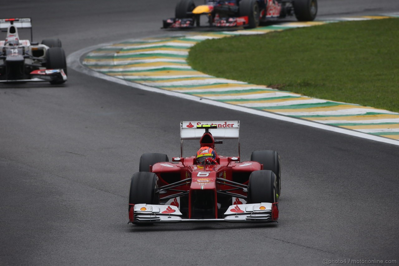 GP BRASILE, 25.11.2012- Gara, Felipe Massa (BRA) Ferrari F2012 