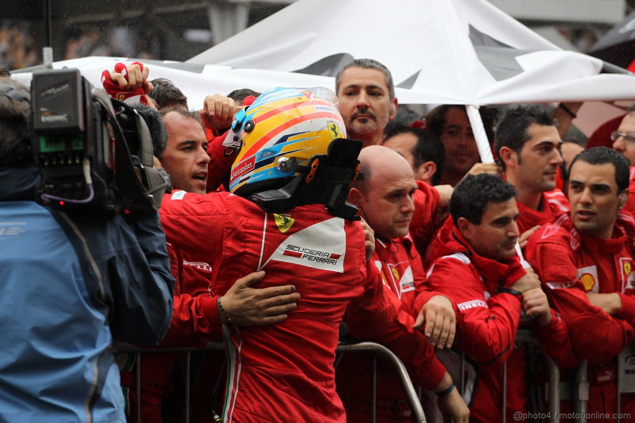 GP BRASILE, 25.11.2012- Gara, secondo Fernando Alonso (ESP) Ferrari F2012 