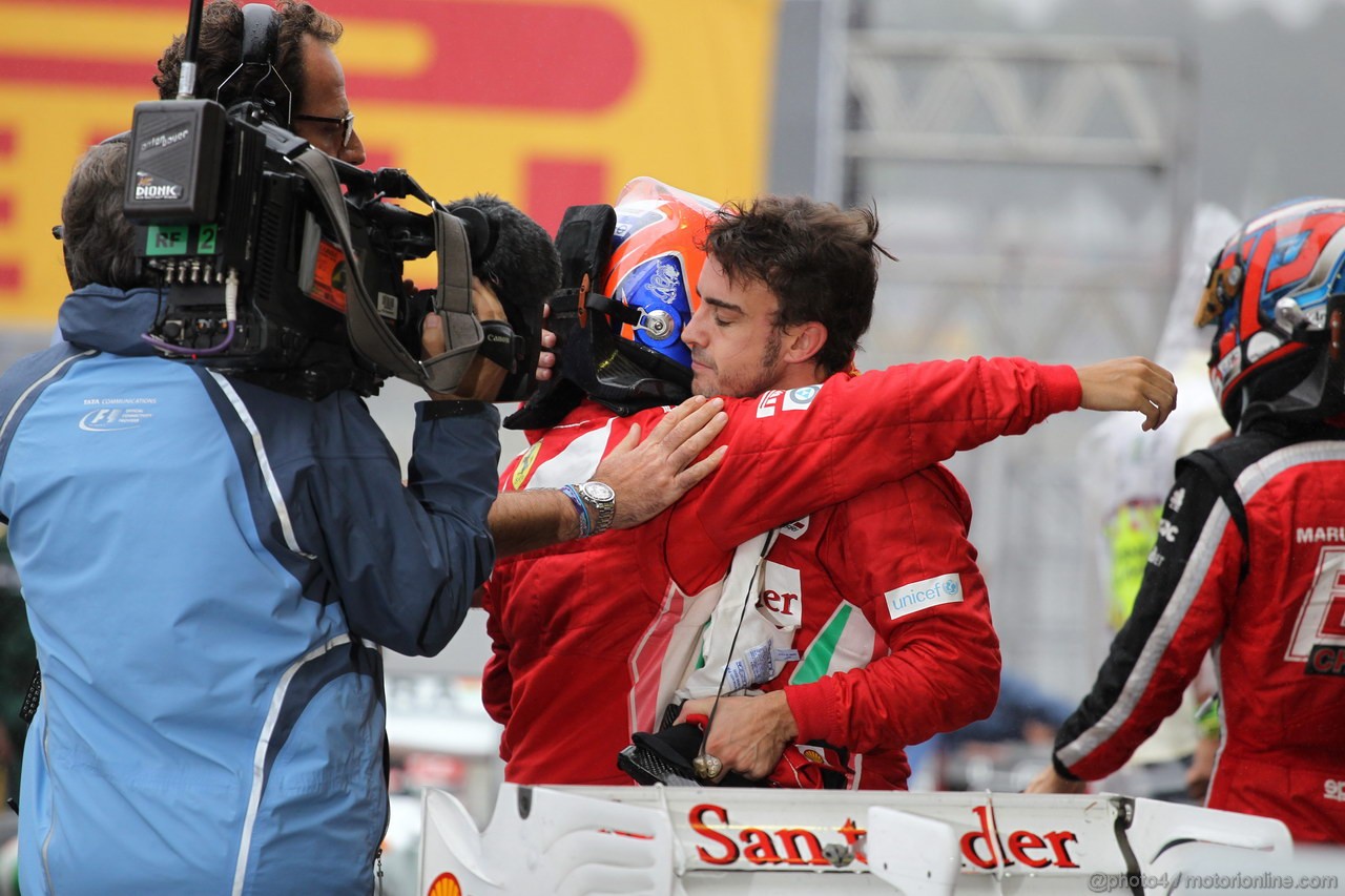 GP BRASILE, 25.11.2012- Gara, Felipe Massa (BRA) Ferrari F2012 e Fernando Alonso (ESP) Ferrari F2012 