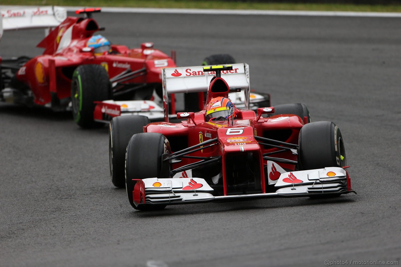 GP BRASILE, 25.11.2012- Gara, Felipe Massa (BRA) Ferrari F2012 e Fernando Alonso (ESP) Ferrari F2012