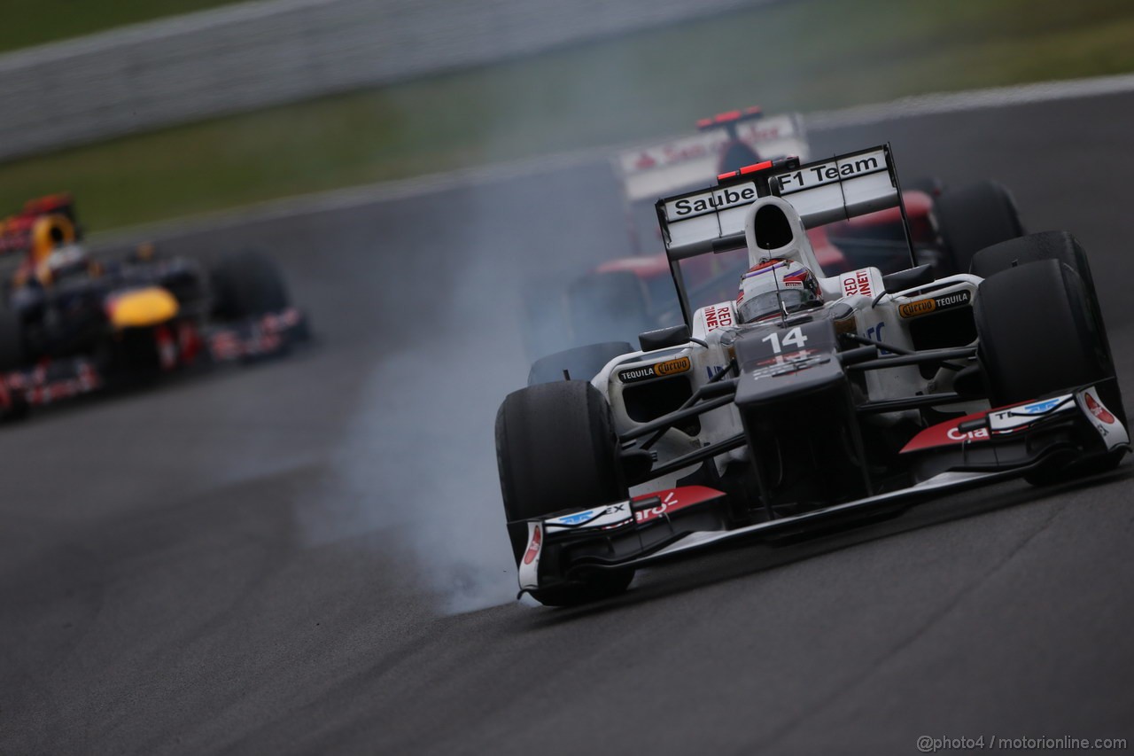 GP BRASILE, 25.11.2012- Gara, Kamui Kobayashi (JAP) Sauber F1 Team C31 
