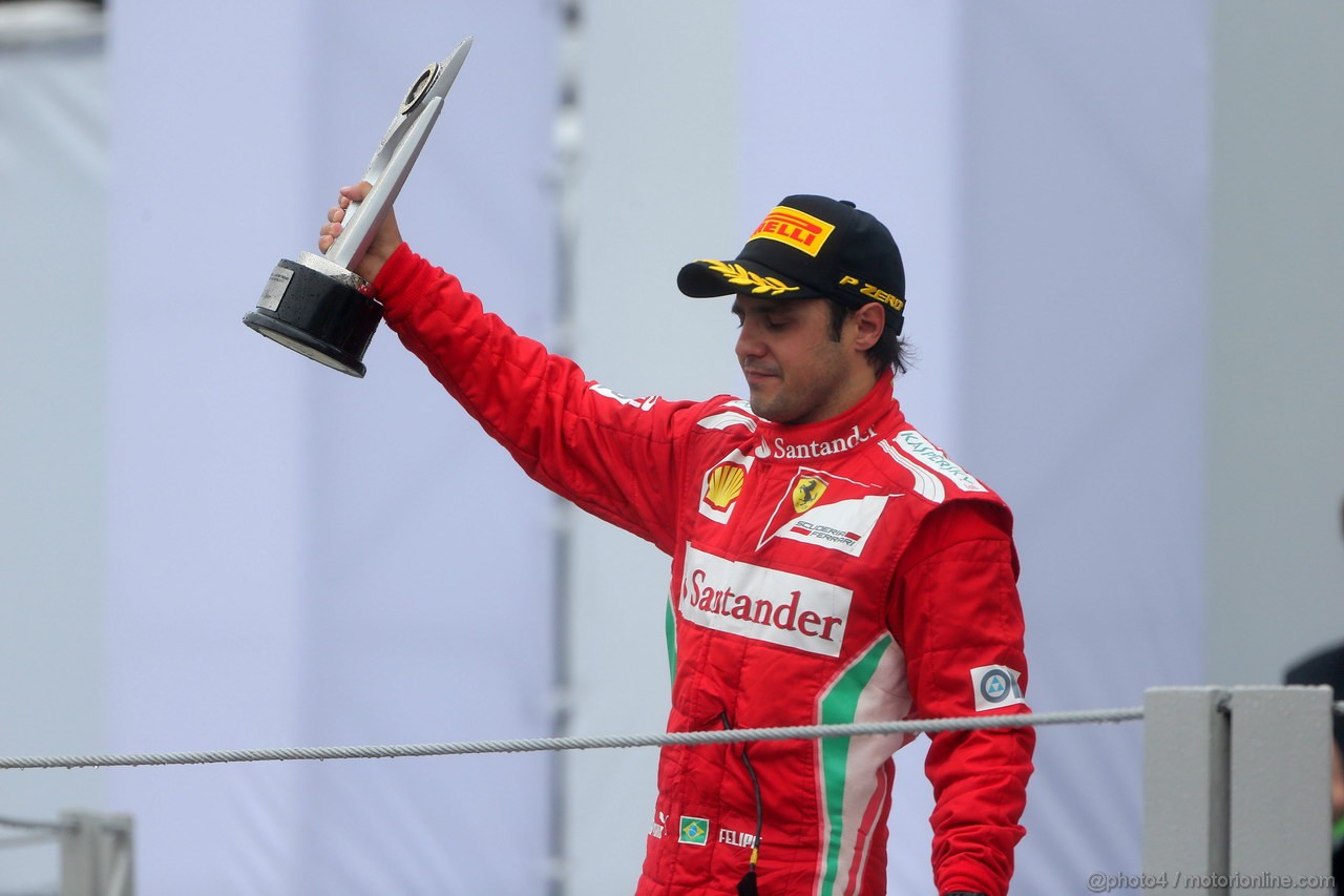 GP BRASILE, 25.11.2012- Gara, terzo Felipe Massa (BRA) Ferrari F2012