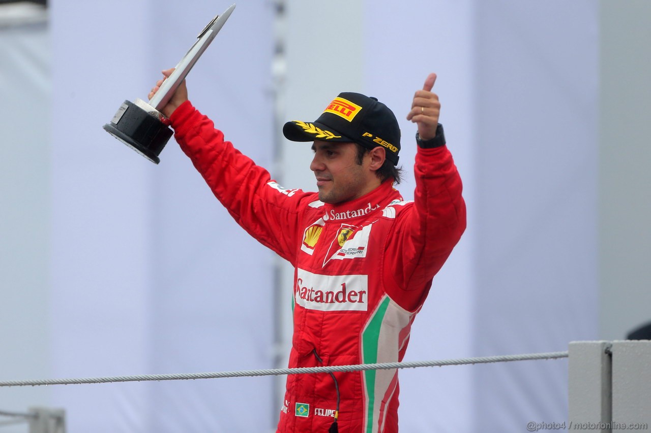 GP BRASILE, 25.11.2012- Gara, terzo Felipe Massa (BRA) Ferrari F2012 