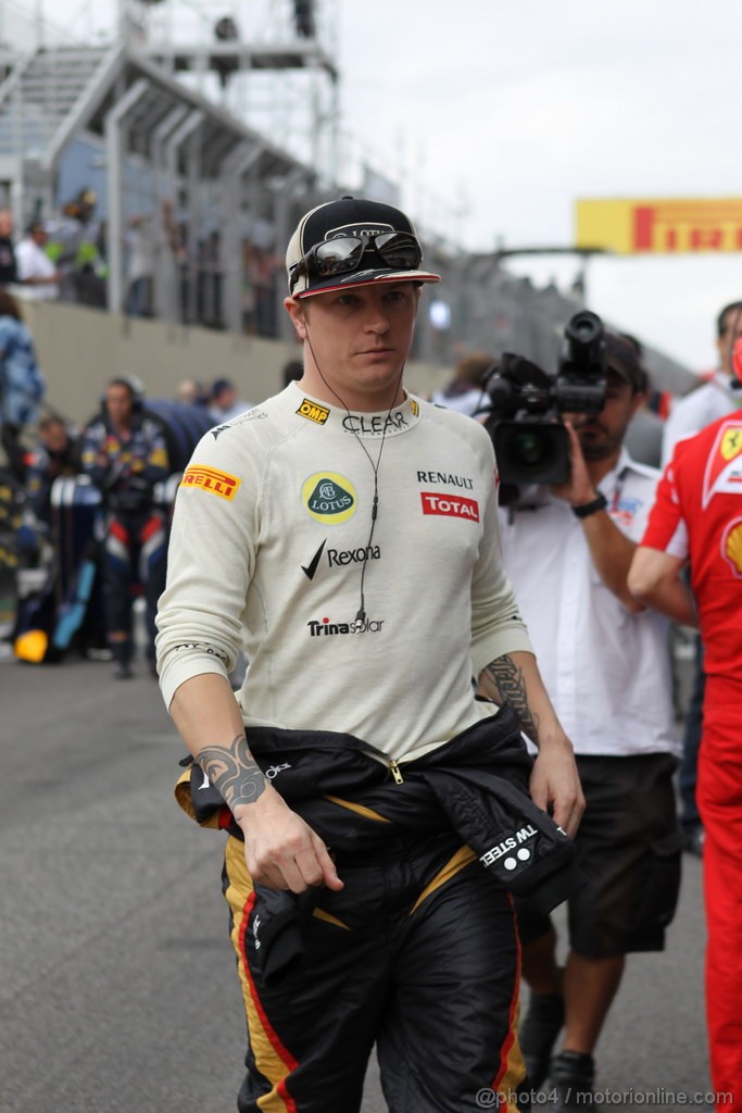 GP BRASILE, 25.11.2012- Gara, Kimi Raikkonen (FIN) Lotus F1 Team E20 