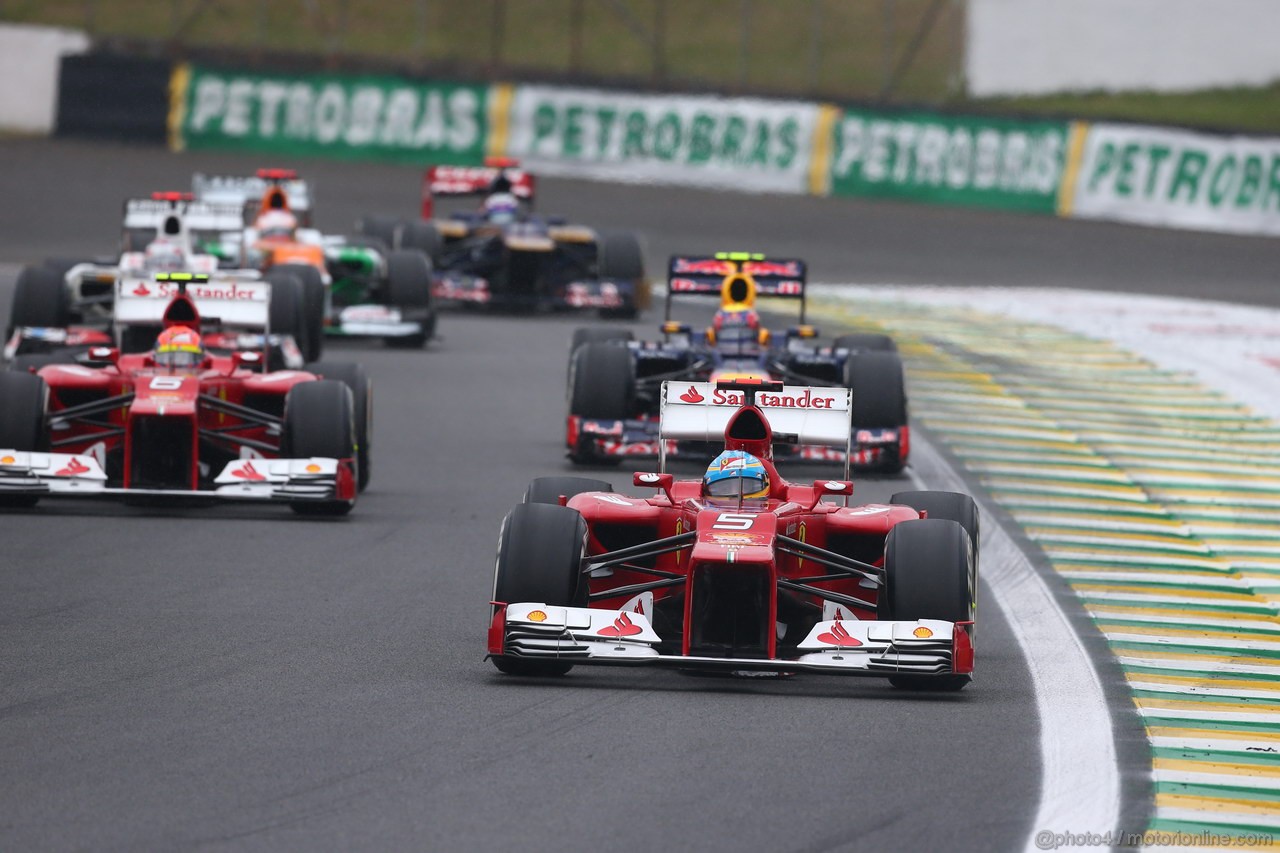 GP BRASILE, 25.11.2012- Gara, Fernando Alonso (ESP) Ferrari F2012 