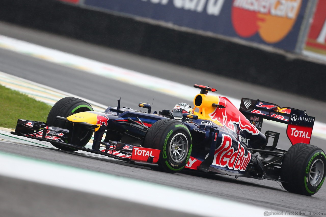 GP BRASILE, 25.11.2012- Gara, Sebastian Vettel (GER) Red Bull Racing RB8 