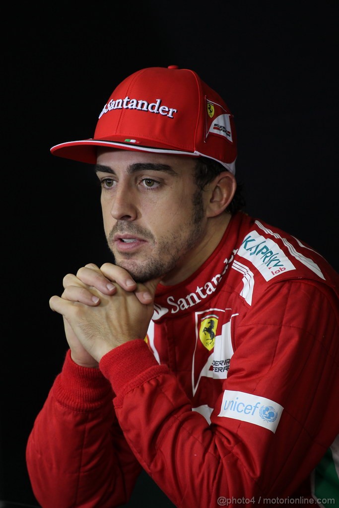 GP BRASILE, 25.11.2012- Gara, Conferenza Stampa, Fernando Alonso (ESP) Ferrari F2012