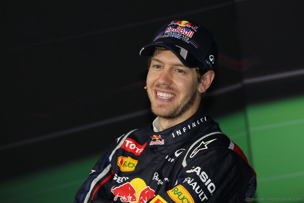 GP BRASILE, 25.11.2012- Gara, Conferenza Stampa, Sebastian Vettel (GER) Red Bull Racing RB8 