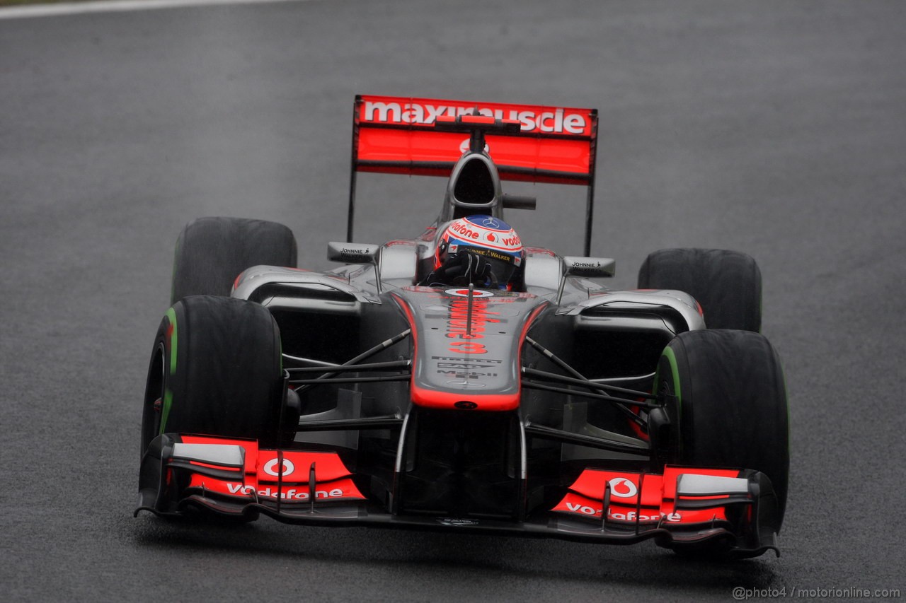 GP BRASILE, 25.11.2012- Gara, Jenson Button (GBR) McLaren Mercedes MP4-27 