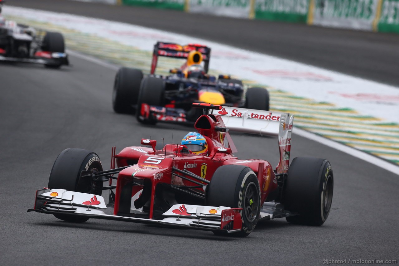 GP BRASILE, 25.11.2012- Gara, Fernando Alonso (ESP) Ferrari F2012 