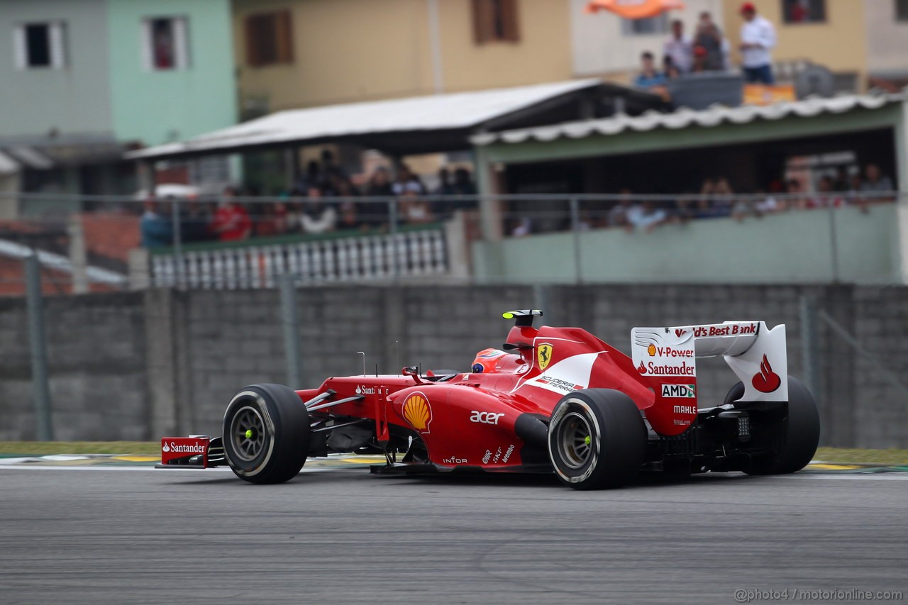 GP BRASILE, 25.11.2012- Gara, Felipe Massa (BRA) Ferrari F2012 