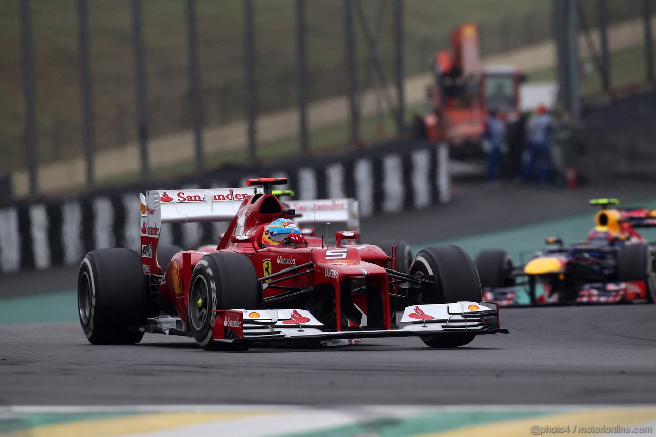 GP BRASILE, 25.11.2012- Gara, Fernando Alonso (ESP) Ferrari F2012 
