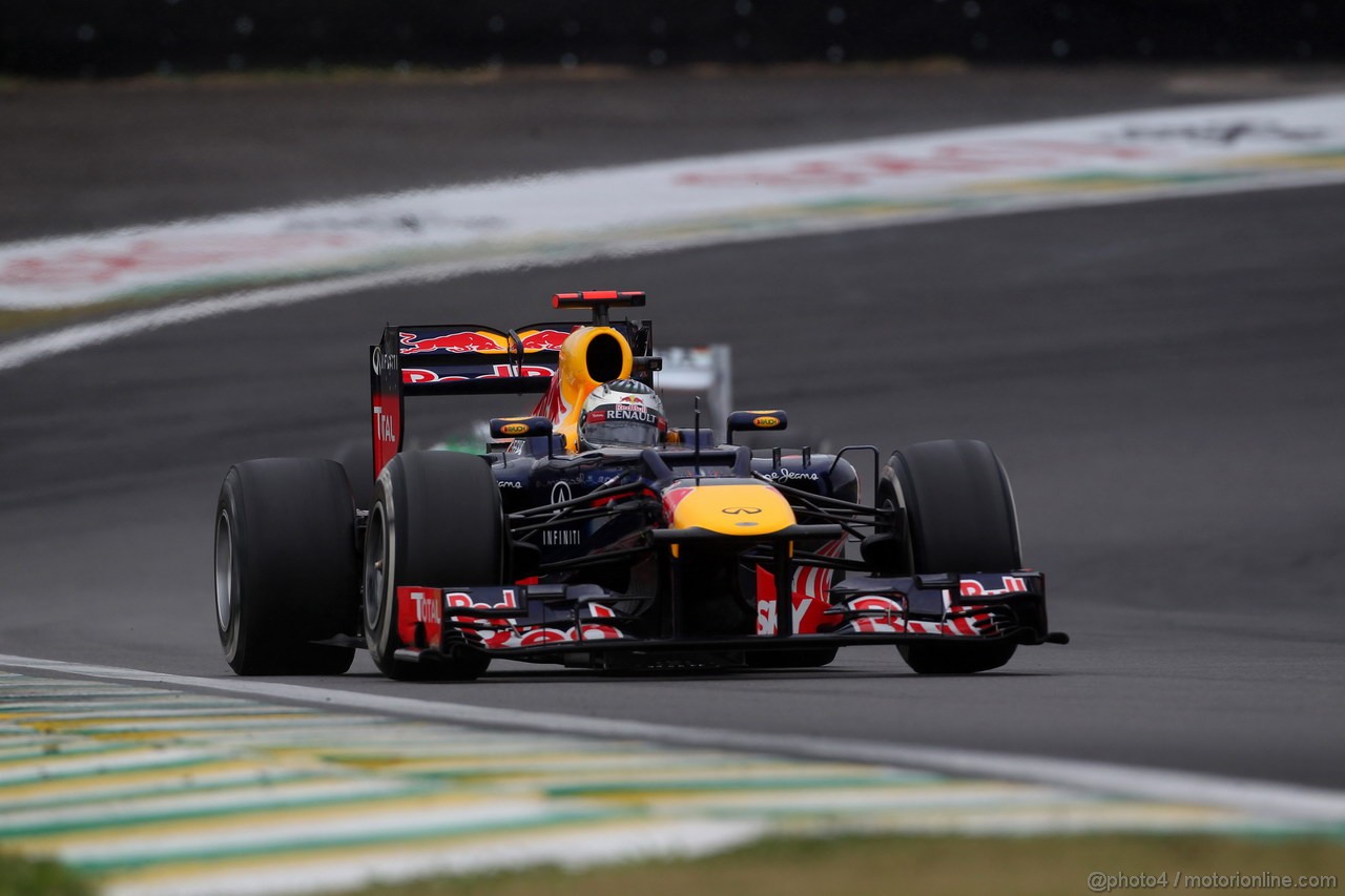GP BRASILE, 25.11.2012- Gara, Sebastian Vettel (GER) Red Bull Racing RB8 