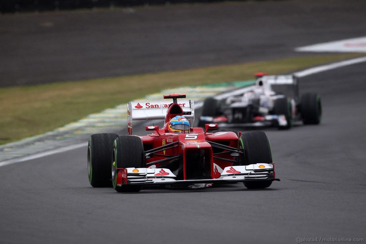 GP BRASILE, 25.11.2012- Gara, Fernando Alonso (ESP) Ferrari F2012 