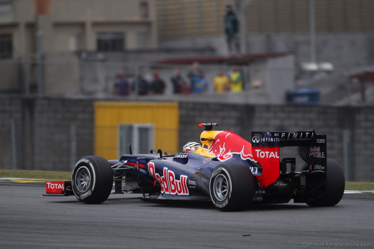 GP BRASILE, 25.11.2012- Gara, Sebastian Vettel (GER) Red Bull Racing RB8 