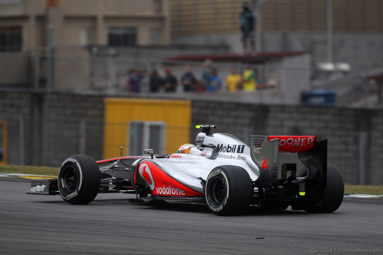 GP BRASILE, 25.11.2012- Gara, Lewis Hamilton (GBR) McLaren Mercedes MP4-27 