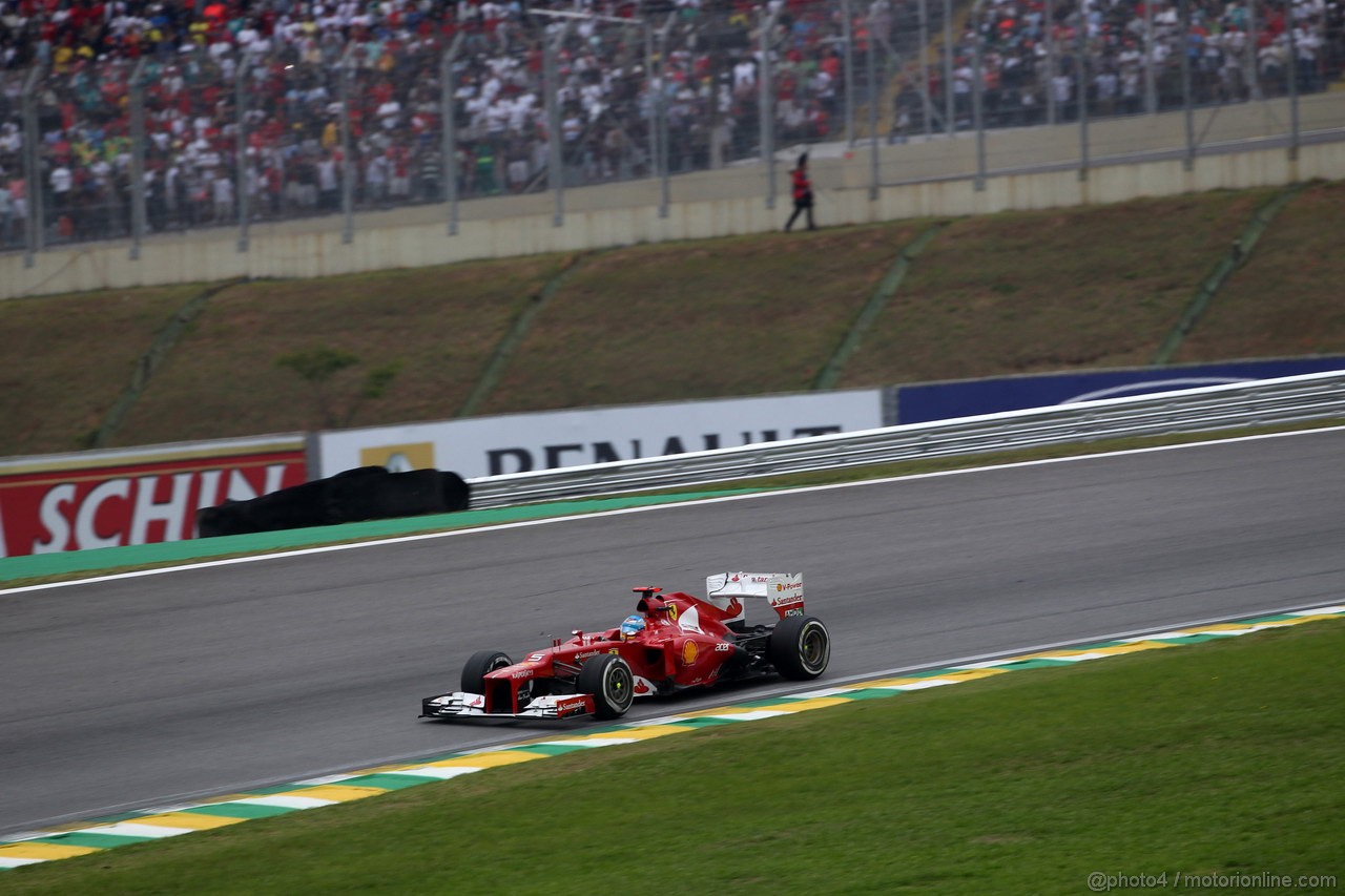 GP BRASILE, 25.11.2012- Gara, Fernando Alonso (ESP) Ferrari F2012 