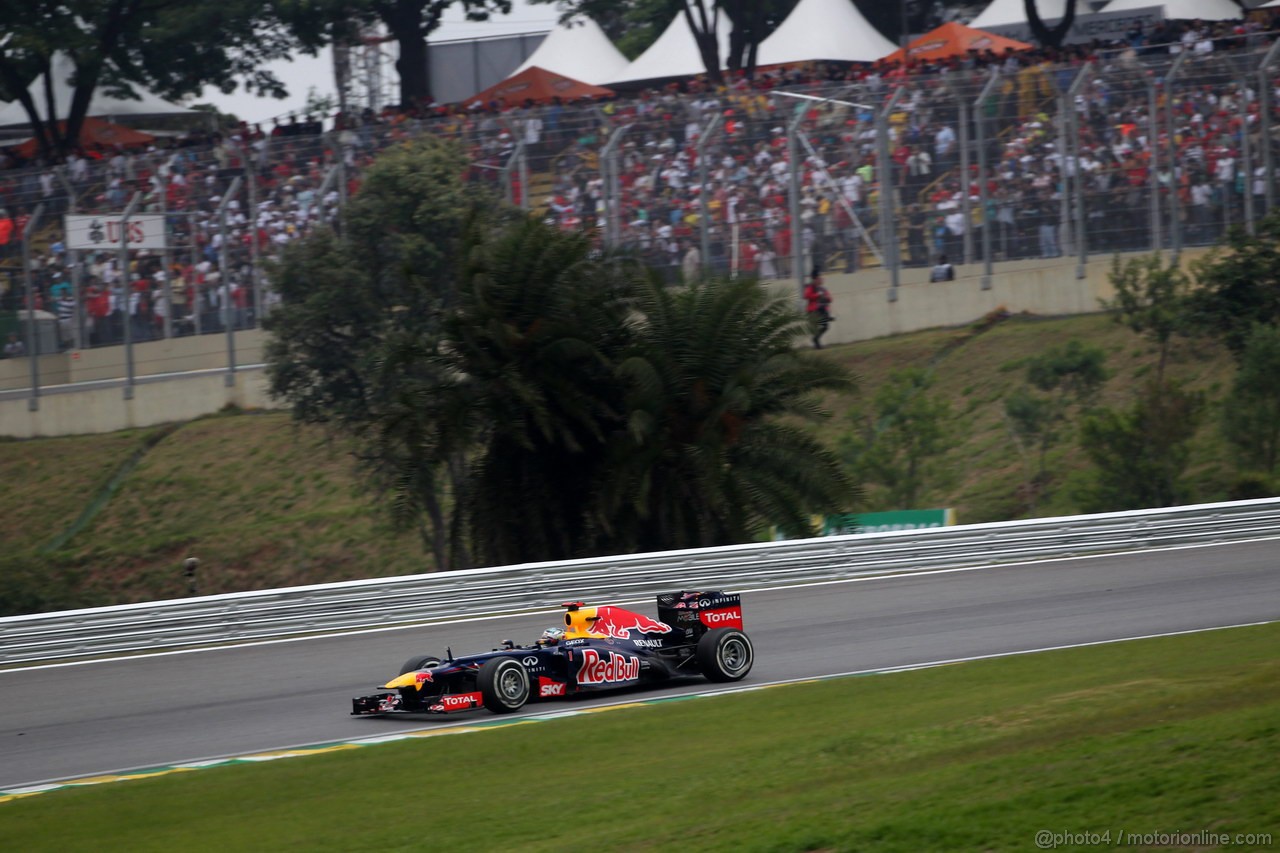 GP BRASILE, 25.11.2012- Gara, Sebastian Vettel (GER) Red Bull Racing RB8 